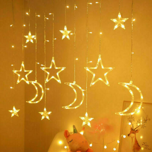 LED Fairy String Window Curtain Lights Star Christmas Xmas Party Home Indoor - Sea Of Finds